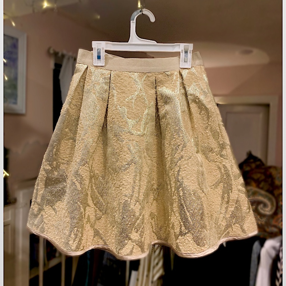 Gold Jaquard Skirt